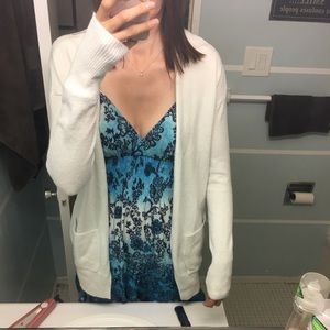 Garage white midi cardigan